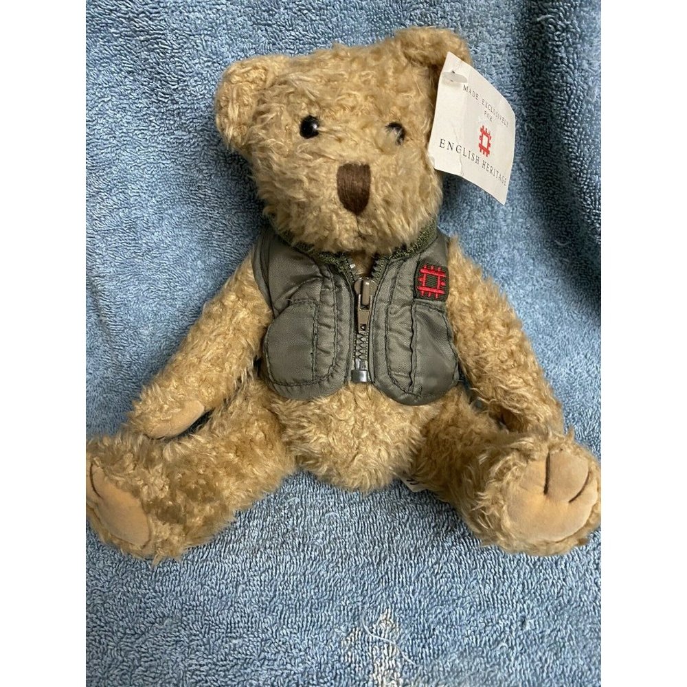 English Heritage Teddy Bear Cuthbert 10" Custodian Green Vest Plush